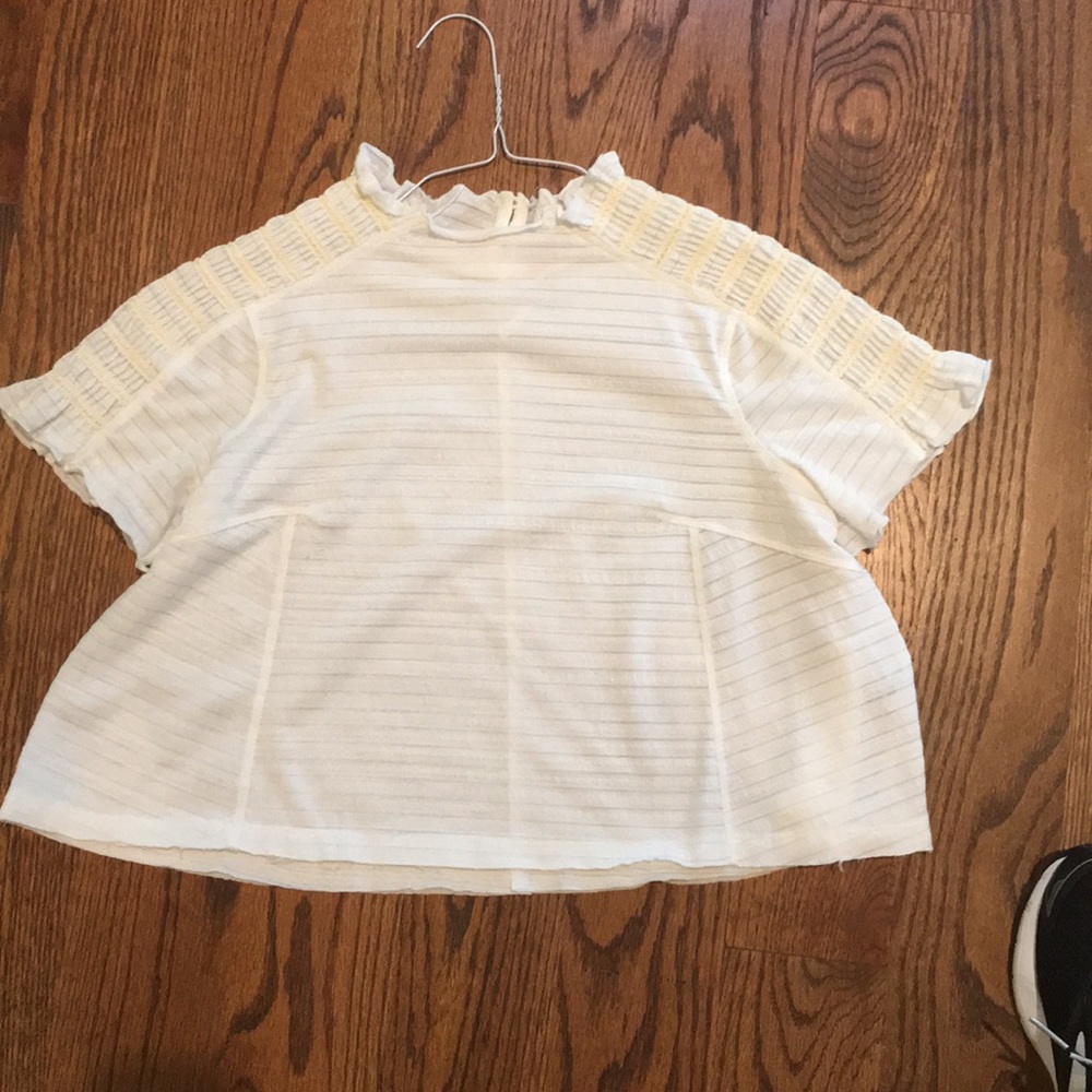 White cropped shirt